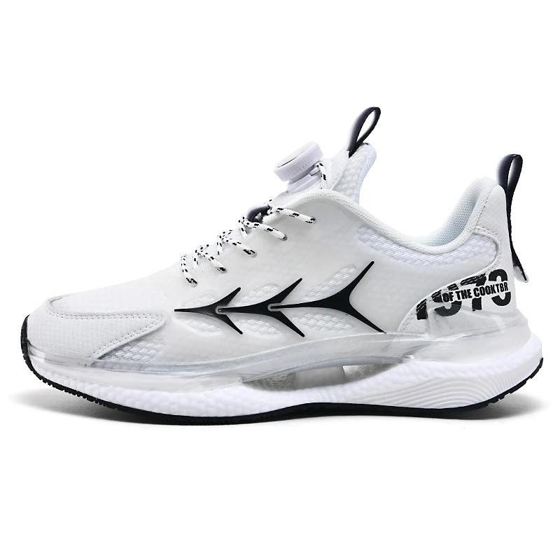 Women Reflective Outdoor Jogging Sneakers INS Chunky Sports Zapatillas Anti-Slip Unisex Footwear Men Rotary Buckle Running Shoes