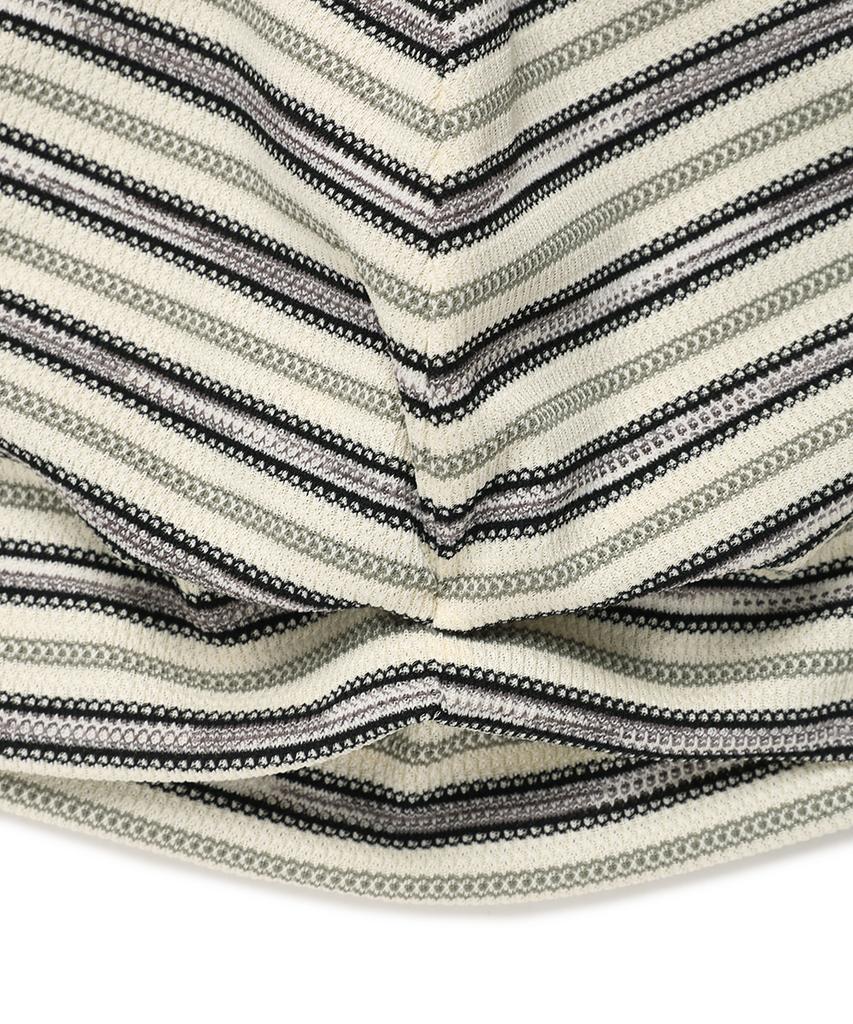 CAVISH Striped Button Beanie Ivory(Cv2Gsuab21A)