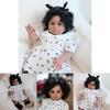 Cherry Print Doll Costume Silicone Reborn Baby Girl For Collectors And Play