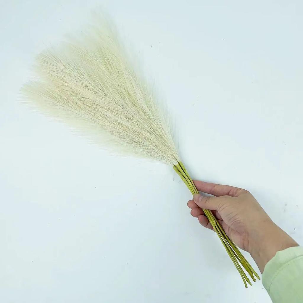 55CM Fluffy Pampas Grass Boho Decor Flower Fake Plant Reed Simulated Wedding Party Home Decoration Artificial Flowers