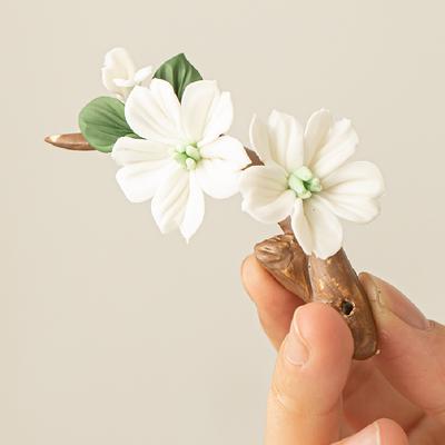 Handmade Ceramic Incense Burner, Exquisite Simulated Flowers, Decorative Ceramic Flower Decoration Art Ceramic Incense Holder