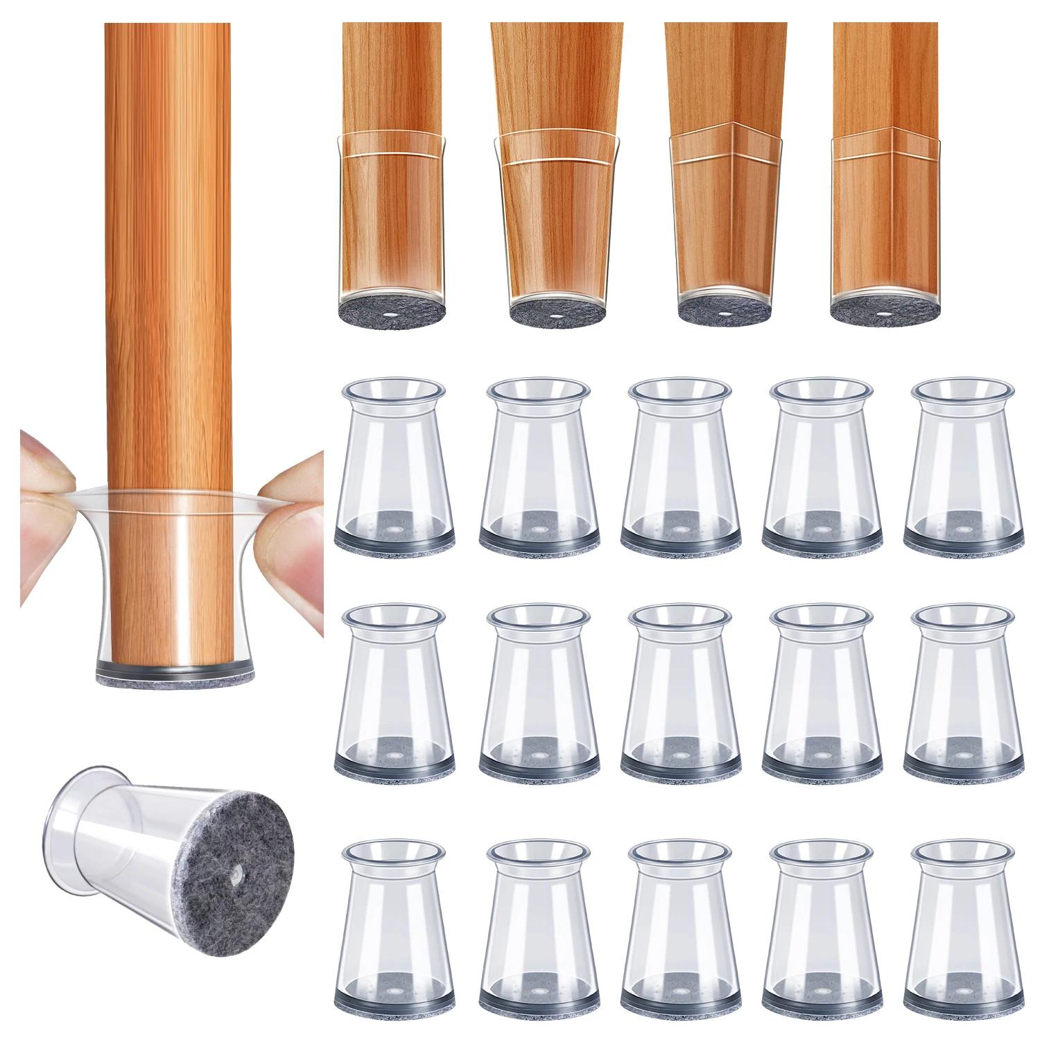 

28PCS Table and Chair Foot Covers Silicone Silent Floor Protection Thickened Wear-resistant Elastic Table Chair Protection Cover XS（old）