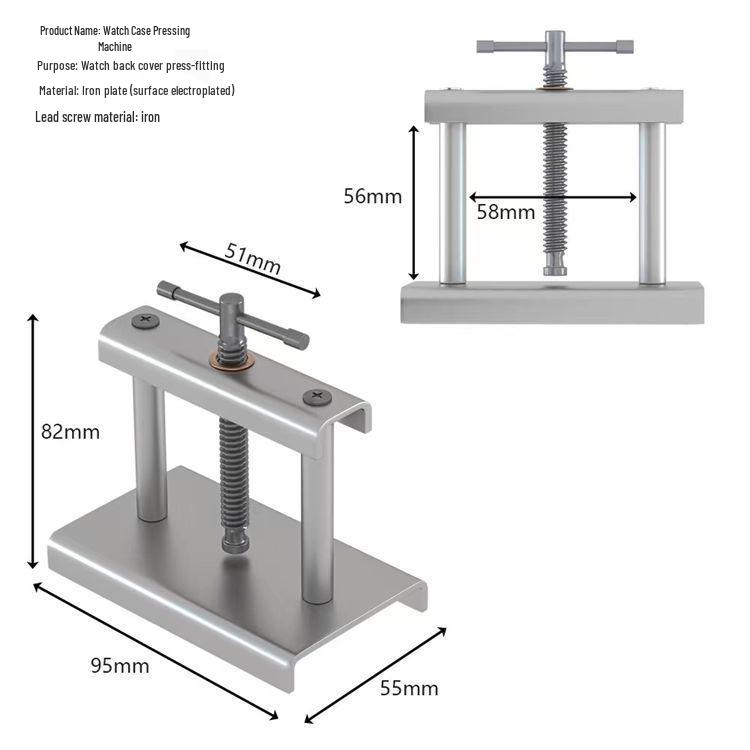 Taşınabilir Saat Tamir Kutusu ve Arka Kapak Pres Makinesi Aleti