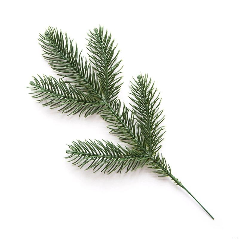 Christmas Artificial Leaves Simulation Pine Tree Branch for DIY Flower Arrangement Home Decoration Simulated Leaves X3UC