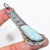 Natural Republic Kamień Larimar Srebro Próby 925 Biżuteria Wisiorek 3,39" AP-14171
