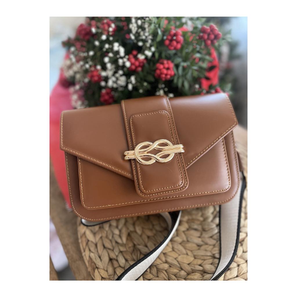 Golddetaillierte Hand- und Damen-Umhängetasche in Weinrot