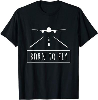 Born Fly Aviation Pilot Flying Airplane Aircraft Unisex T-Shirt