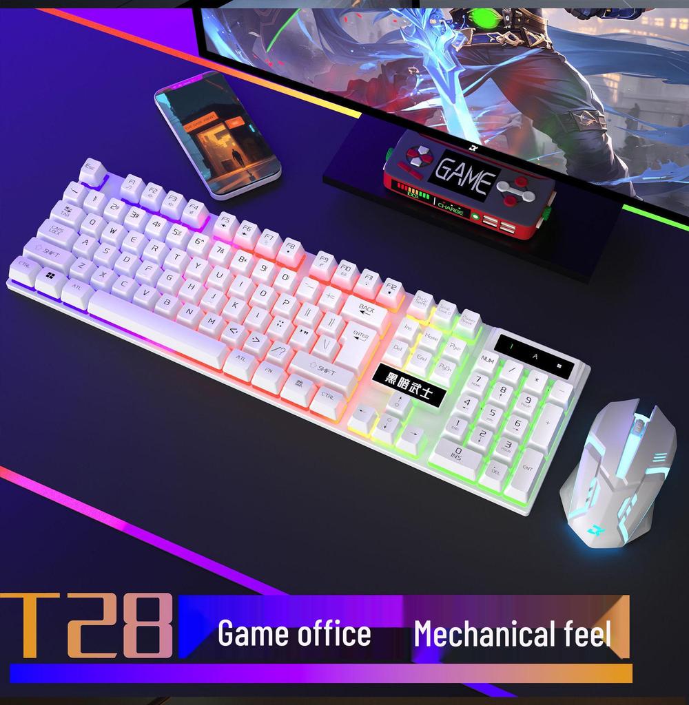 E-Sport Silent Kabelgebundenes Tastatur- und Mausset für Gaming und Bürogebrauch
