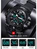 Waterproof Dual Display Alarm Clock Sports Watch for Teens and Men