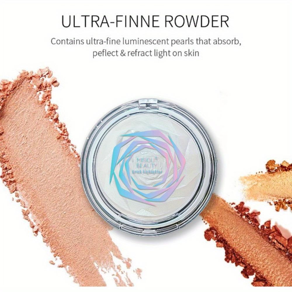 Rose Diamond Highlighter Powder Palette, Blush Palette Face Highlighting Contouring, Pearlescent Eyeshadow Highlighter, Makeup Gift for Women