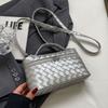 Leather Messenger Bag Retro Fashion 19 Woven Women's Bag Simple Casual Versatile Shoulder Small Square Bag