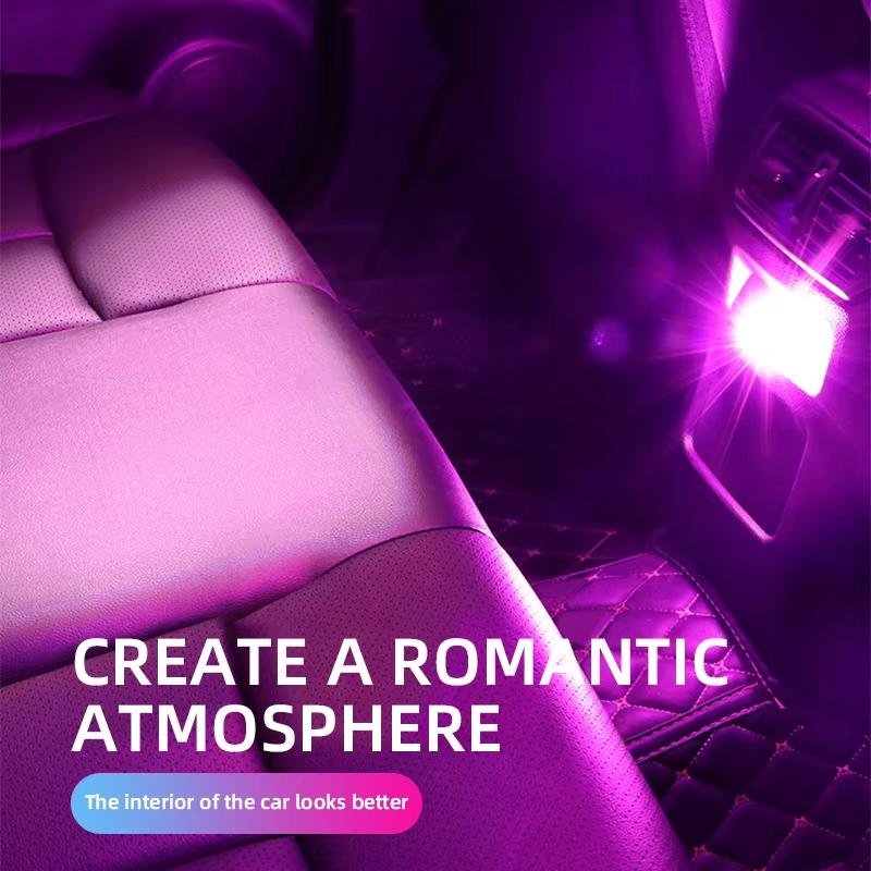 1x Mini USB Nachtlicht Atmosphärenlicht RGB LED Augenschutz Plug & Play Auto Innenraum Ambienteleuchten Party Computer Dekoration