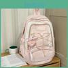 Teenagers Student Nylon Backpack With Waterresistant Features For Girl Daily Use