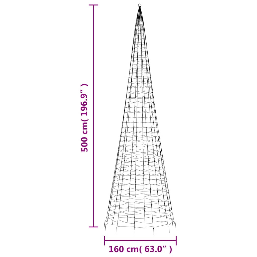 LED Christmas Tree 1534 LEDs Blue 500 Cm