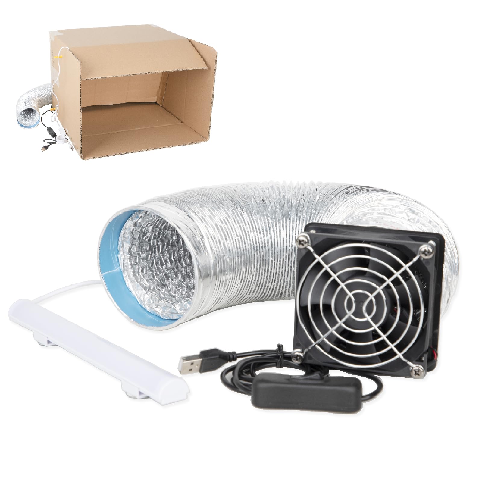 

AKEIE DIY Покрасочная камера с тихим воздуховодом и картонной краской Включает DIY Вентиляцию для покраски пластиковых моделей и аэрографии Вентилятор, Шланг, Камера,