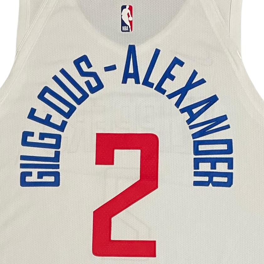 Nike X NBA Collaboration Clippers Alexander Soft Comfortable Versatile Skin-Friendly Basketball Jersey Men Jersey White CW3376-100