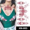 HN Red Lace Henna Tattoo Stickers - European & American Style, Creative & Sexy Temporary Lace Tattoos