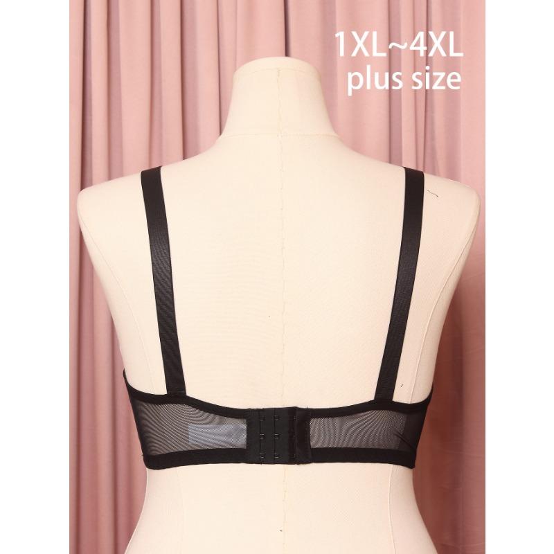 Plus Size Lace Full Cup Bra Breathable Underwear For Women