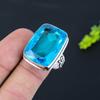 Swiss Blue Topaz Gemstone 925 Sterling Silver Gift Jewelry Ring Size 8