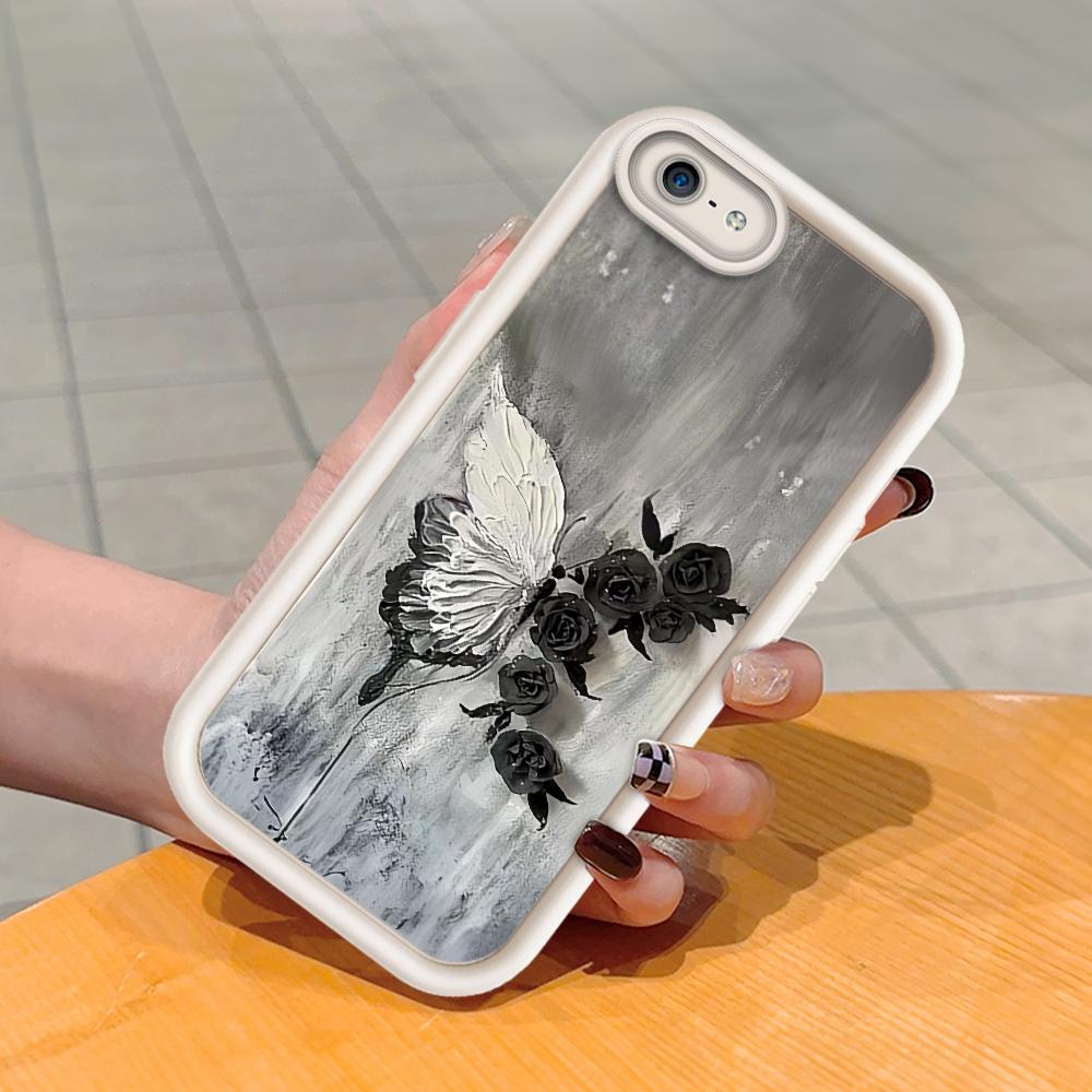 Soft Silicone Square Ladder Printing Pattern Phone Casing Full Cover Camera Shockproof Protection Rubber Case for iPhone Infinix Tecno OnePlus