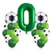 Green Yin Football Series Latex Balloon Digital Aluminum Film Set Baby Birthday Party Decoration Scene Arrangement