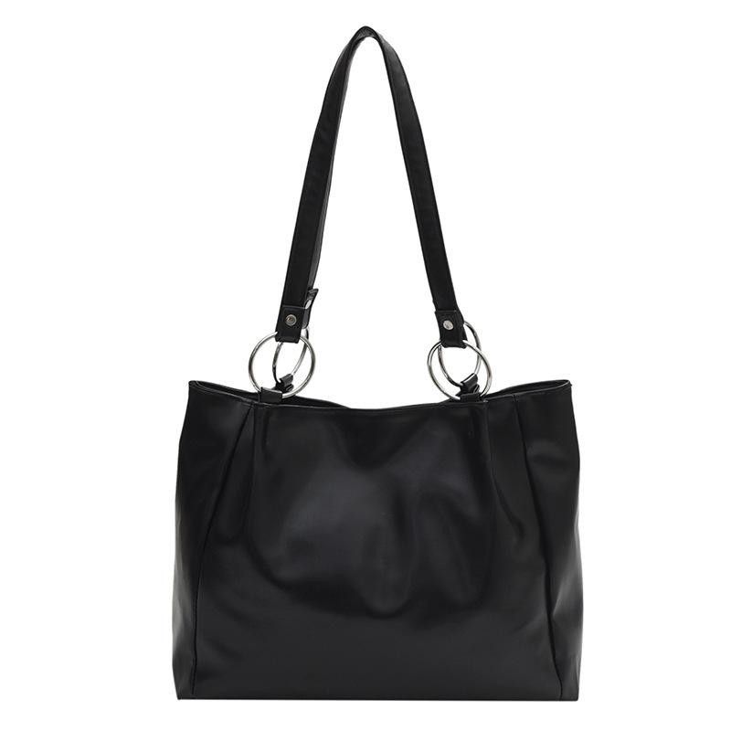 Borsa a tracolla quadrata con fibbia magnetica tinta unita da donna, per il tempo libero, in PU, con tracolla inclinata, grande capacità