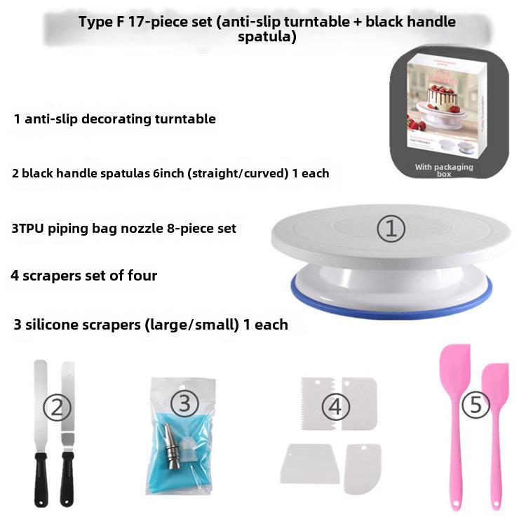 Wheat Straw Cake Turntable Decorating Set - Rotating Baking Tool for DIY Projects