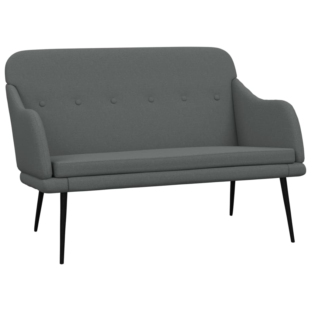Dark Grey Bench 110 x 76 x 80 cm Fabric