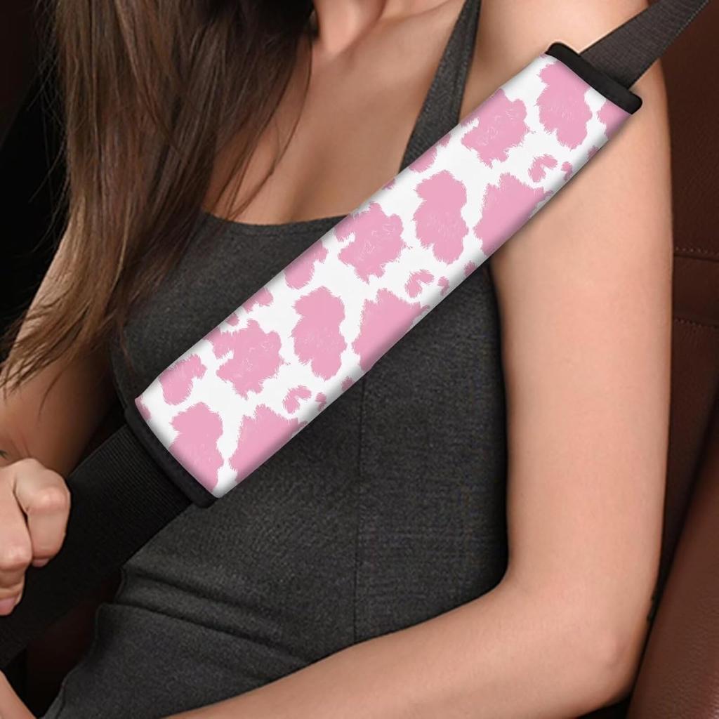 2-Pack Universal Leopard Print Car Seat Belt Pads Cover for A More Comfortable Driving,Cheetah Print Seat Belt Shoulder Strap Covers Harness Pad for