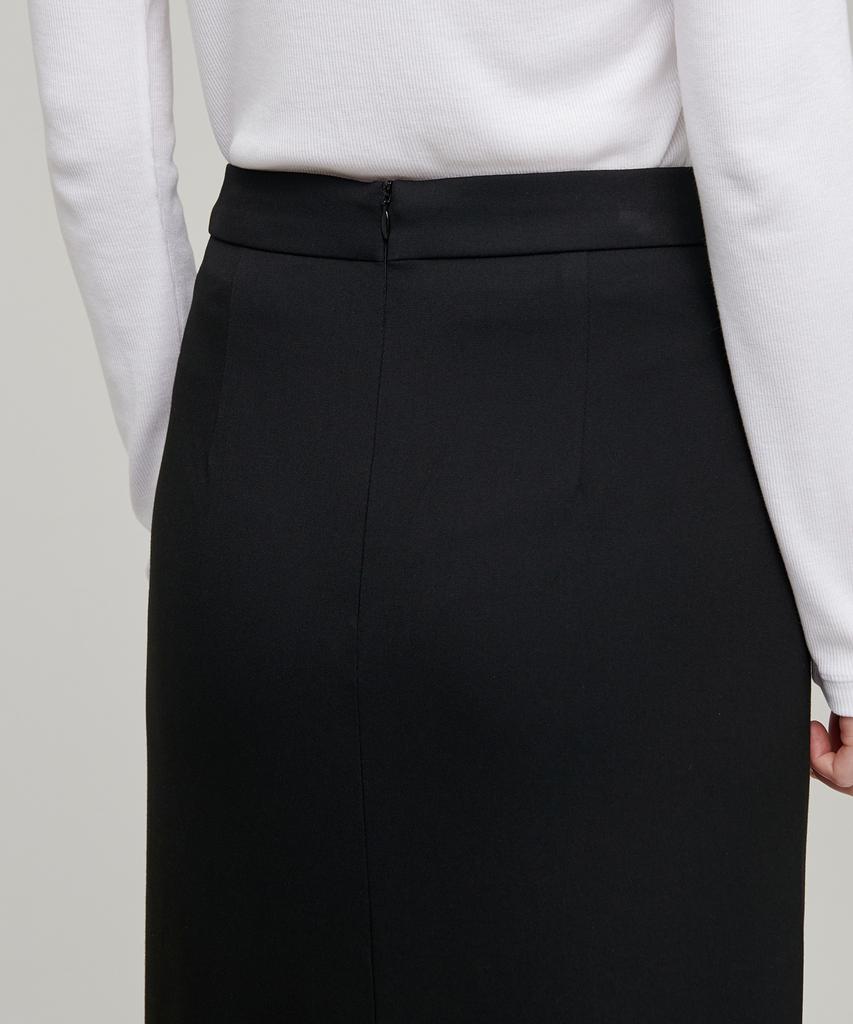 Musinsa Standard Woman Women'S High-Waisted Long Skirt [Black]