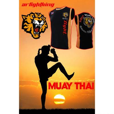 Tiger muay thai colete regata masculina kick boxing treinamento sparring artes marciais mma boxe camiseta sem mangas ginásio esporte