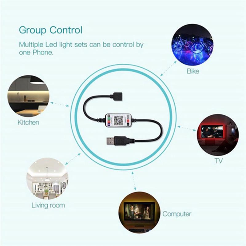 Bluetooth-Compatible Light Ribbon Rgb Wireless Home Led Rgb Usb Strip Controller