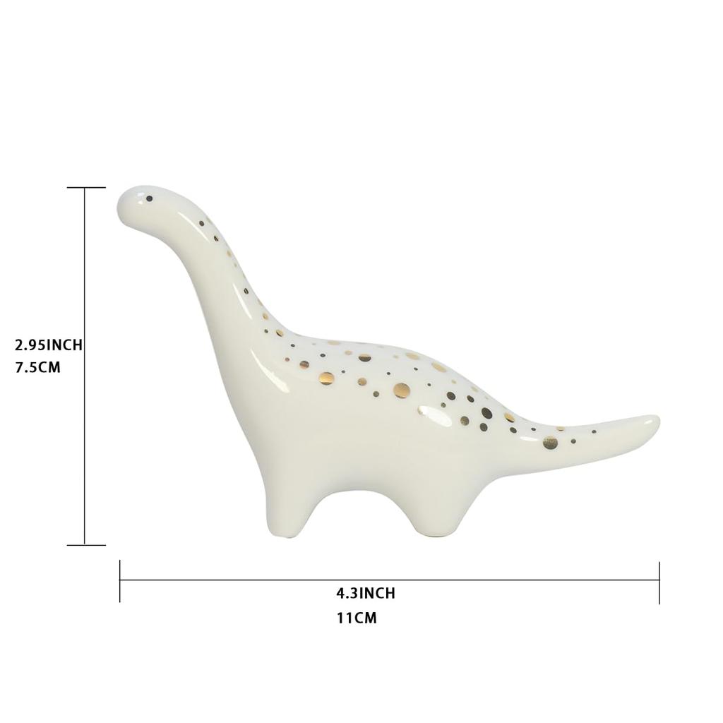 OYLZ Adorable Small Ceramic Dinosaur Jewelry Ring Holder, Engagement, Wedding Ring Display Stand