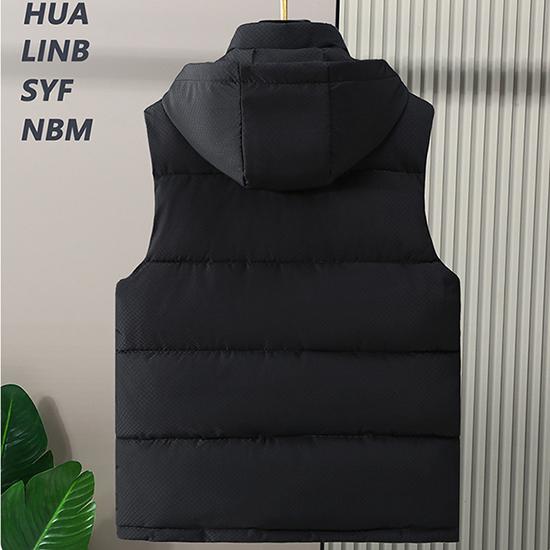 Thick Vest, Autumn and Winter Casual Men's Plus Size Vest Jacket, Fashionable and Warm, Shoulder Length