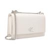 Calvin Klein Minimalist Metal Buckle Chain Flap Litchi Texture Underarm Bag Shoulder Bag Crossbody Bag Women Bags Off-white DH2806-111