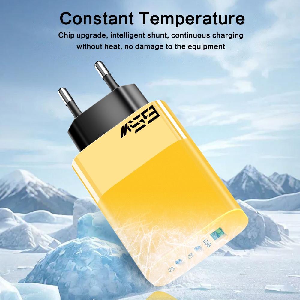 65W 3 Anschlüsse USB C PD Ladegerät Quick Charge 3.0 QC 3.0 Schnellladung Typ C Handy-Adapter für iPhone Samsung Xiaomi Reise