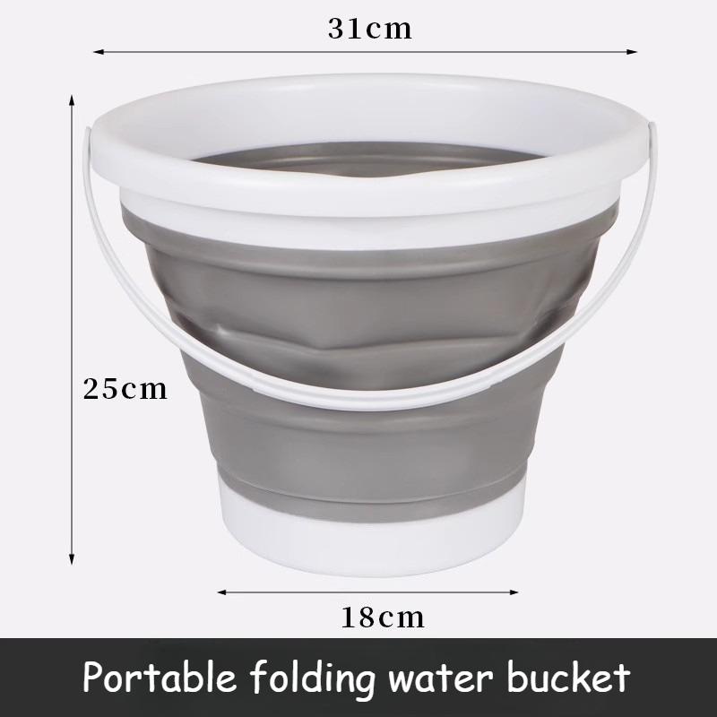 10L Collapsible Silicone Bucket - Portable, Space-Saving & Durable Design | Easy to Clean & Store | Perfect for Car Washing