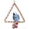 Triangle Cotton Rope Swing Pet Birds Parrot Biting Grinding Climbing Cage Toy
