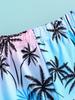 2-Piece Set for Boys: Lightweight, Breathable Gradient Car-Print T-Shirt & Athletic Shorts – Casual Outdoor/Vacation Wear for Spring & Summer