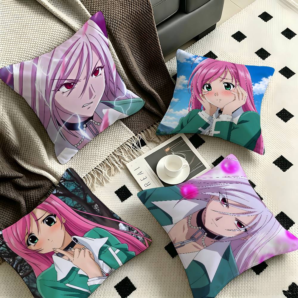 1pc Moka Akashiya Anime Characters Pillow Case Fashion Square Pillowcase Bedroom Sofa Room Ins Decoration Leisure