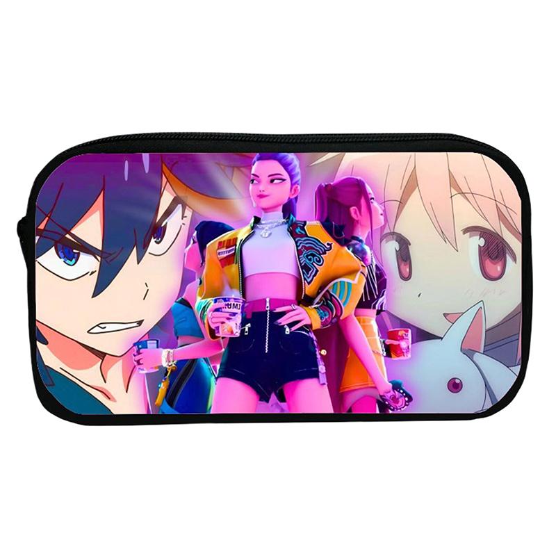 Kpop Łowcy Demonów Uczeń Piórnik Kreskówkowy Duża Pojemność Pudełko na Kredki Artykuły Papiernicze Torba do Przechowywania Kosmetyków dla Dziewczynki Prezenty