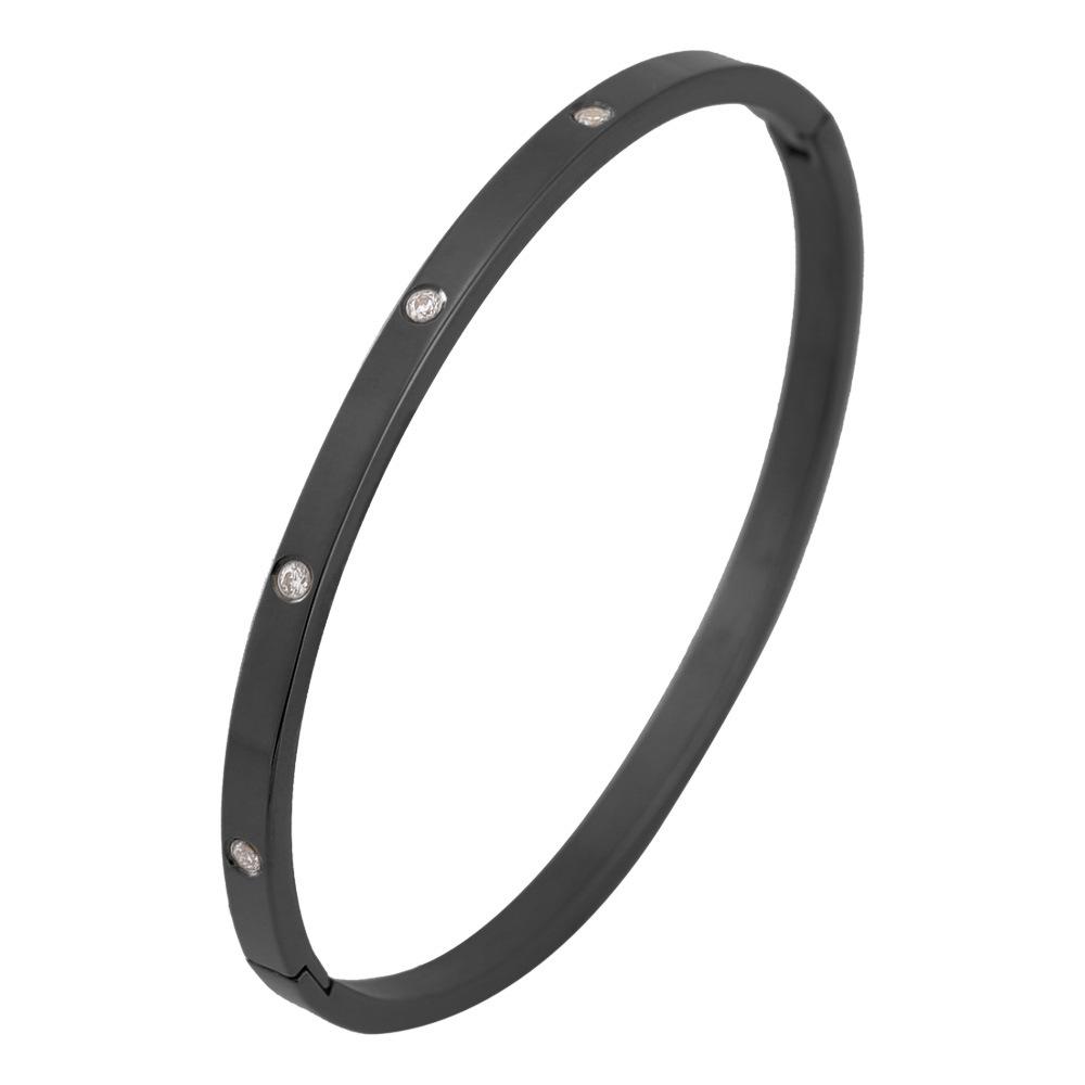 Stylish Men's & Women's Stainless Steel and Titanium Bracelets with Diamonds, Popular In Europe & America
