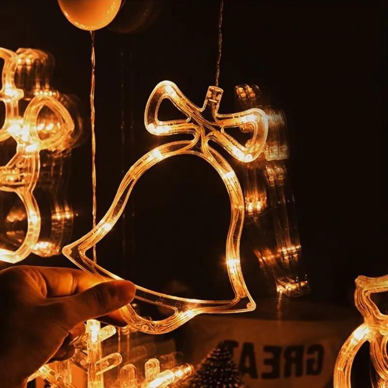 Christmas Decor LED String Garland Moon Star Curtain Light Christmas Tree Ornament Navidad Xmas 2027 New Year