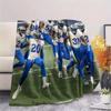 LA Rams Printed Flannel Blanket, Soft Throw for Bedroom Sofa, Washable, Fan Merchandise, Great Gift.