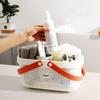Multifunctional Shower Storage Basket Hollow Picnic Tote Bag Portable Bath Toiletry Bag  For Home