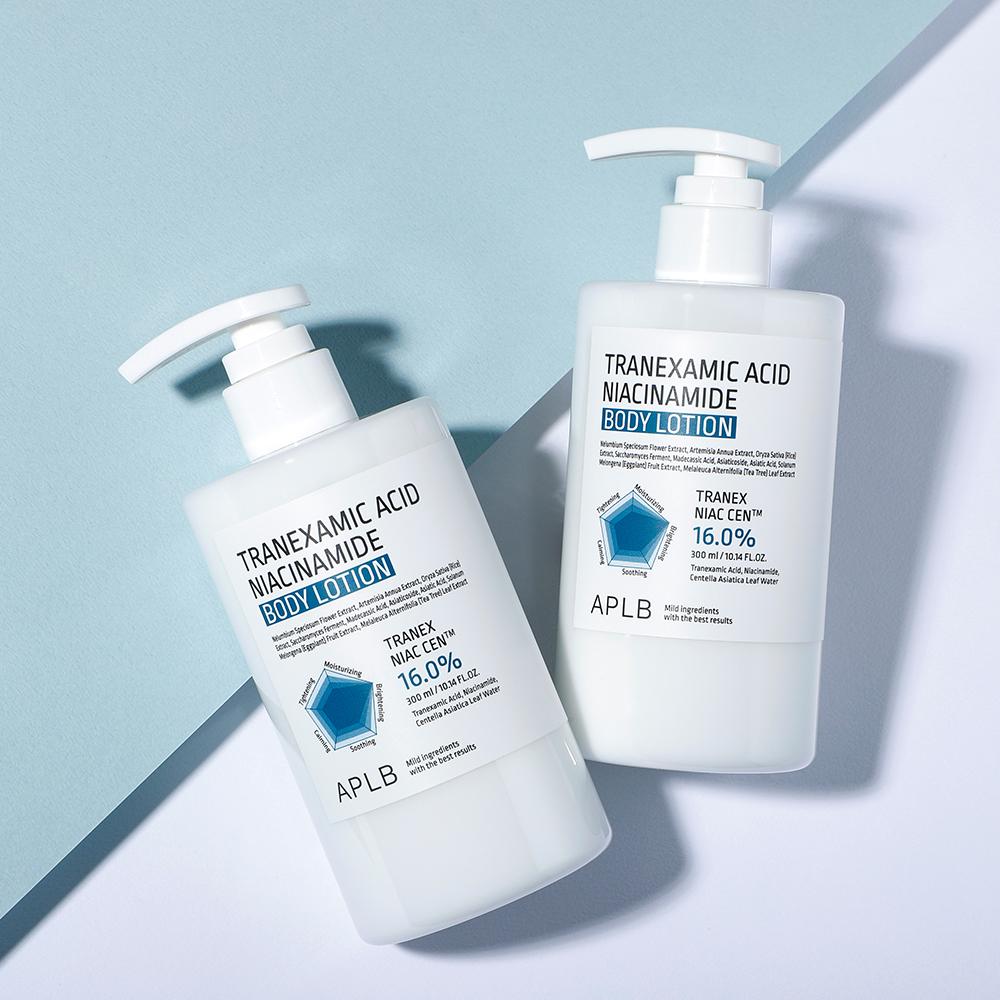APLB Trenexamová kyselina Niacinamid Tělové mléko 300 ml - Rozjasňující hydratační, Korejské