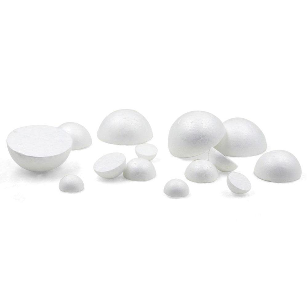 1pc 15cm/18cm/20cm/25cm Half Round Polystyrene Foam Ball For DIY Christmas Natal Kids Painted Wed Party Flower Ball Decor