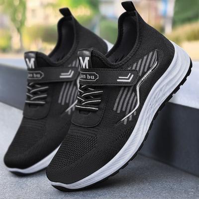 Sneakers Men's New Summer Single Shoes Velcro Dad's Shoes Casual Breathable Running Shoes