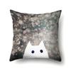 Polyester Pillowcase Cartoon Printed Animal Peach Leather Velvet Pillowcase Waist Cover Car Waist Cushion Cover