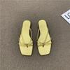 French flat-bottomed flip-flops fairy shoes wear 2025 new summer beach sandals silver sandals